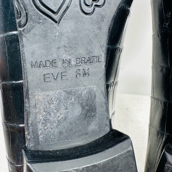 Brighton Sabina black croc textured leather loafers. Size 8 - Picture 7 of 7